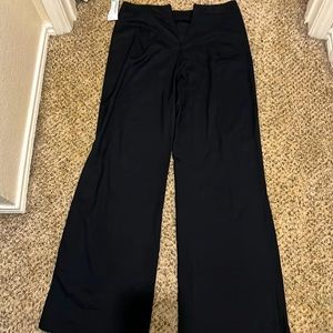 Black wide leg slacks